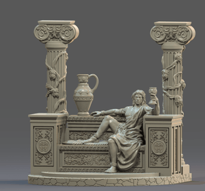 3D Printed Clay Cyanide Dionysus Greek Myth Gods and Goddesses Ragnarok D&D - Charming Terrain