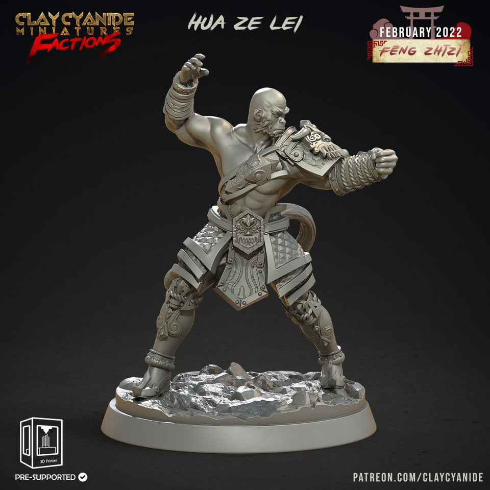 3D Printed Clay Cyanide Feng Zhizi Gorilla Men Tribes Factions Ragnarok D&D - Charming Terrain