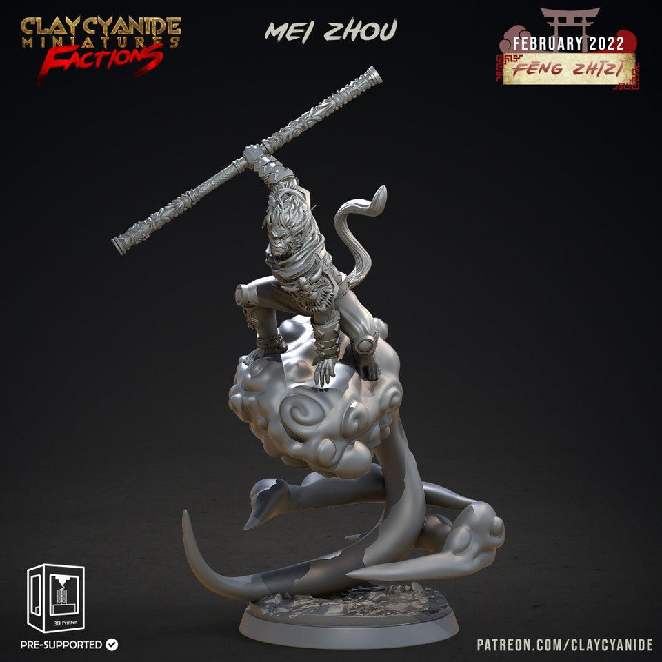 3D Printed Clay Cyanide Feng Zhizi Gorilla Men Tribes Factions Ragnarok D&D - Charming Terrain