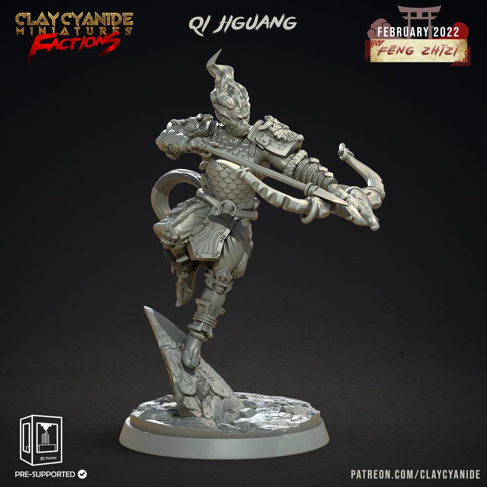 3D Printed Clay Cyanide Feng Zhizi Gorilla Men Tribes Factions Ragnarok D&D - Charming Terrain