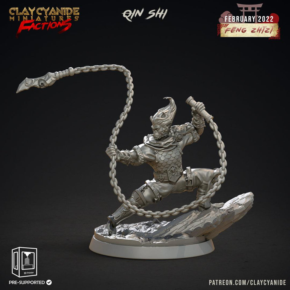 3D Printed Clay Cyanide Feng Zhizi Gorilla Men Tribes Factions Ragnarok D&D - Charming Terrain
