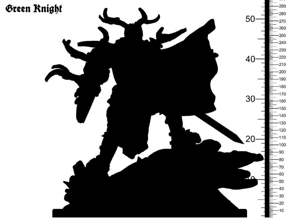 3D Printed Clay Cyanide Green Knight The Legend of King Arthur Ragnarok D&D - Charming Terrain