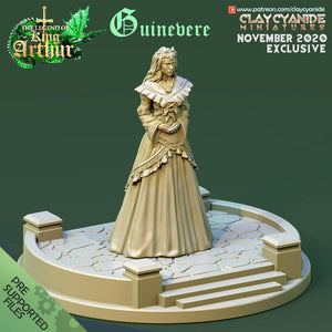 3D Printed Clay Cyanide Guinevere The Legend of King Arthur Ragnarok D&D - Charming Terrain