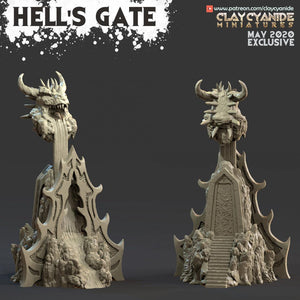 3D Printed Clay Cyanide Hell's Gate Portal Angels VS Demons Ragnarok D&D - Charming Terrain