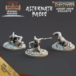 3D Printed Clay Cyanide Izanagi Minions Water Golems Japanese Deities Ragnarok D&D - Charming Terrain