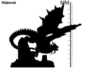 3D Printed Clay Cyanide Kilgharrah Dragon The Legend of King Arthur Ragnarok D&D - Charming Terrain