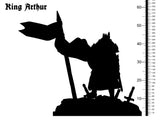 3D Printed Clay Cyanide King Arthur Standing The Legend of King Arthur Ragnarok D&D - Charming Terrain