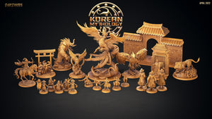 3D Printed Clay Cyanide Korean Mythology Full Set Ragnarok D&D - Charming Terrain
