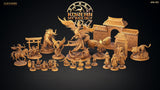 3D Printed Clay Cyanide Korean Mythology Full Set Ragnarok D&D - Charming Terrain