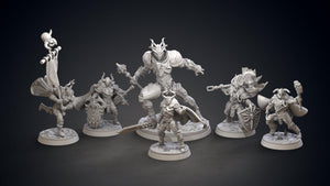 3D Printed Clay Cyanide Kupalords Deathknights Godslayers Tribes Factions Ragnarok D&D - Charming Terrain