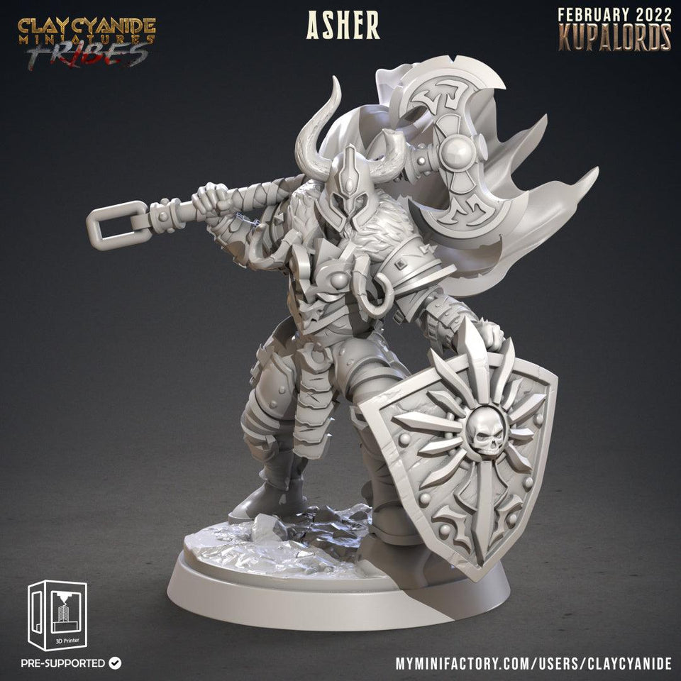 3D Printed Clay Cyanide Kupalords Deathknights Godslayers Tribes Factions Ragnarok D&D - Charming Terrain