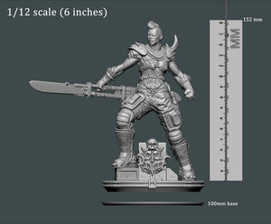 3D Printed Clay Cyanide Large Figure Lady Apokalypse Ragnarok D&D - Charming Terrain