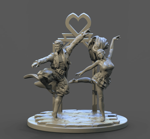 3D Printed Clay Cyanide Lovers Tarot Ragnarok D&D - Charming Terrain