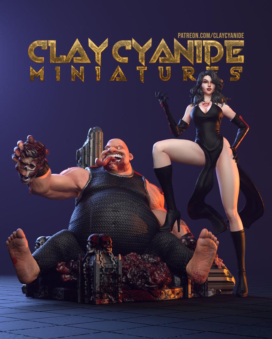 3D Printed Clay Cyanide Lust and Gluttony Deady Sins Ragnarok D&D - Charming Terrain