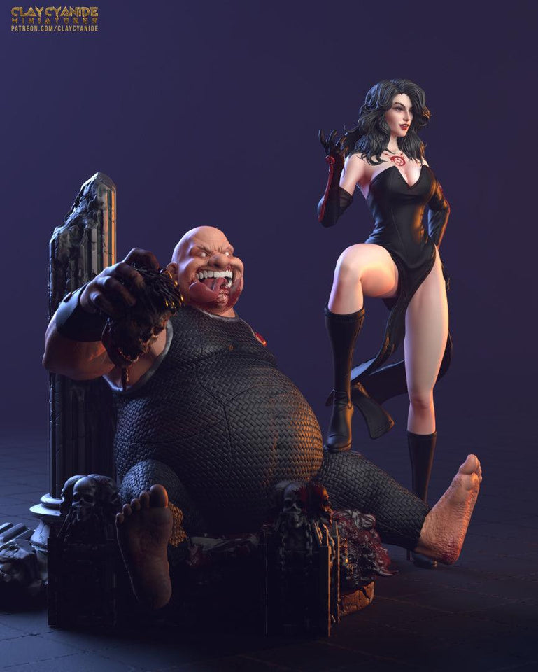3D Printed Clay Cyanide Lust and Gluttony Deady Sins Ragnarok D&D - Charming Terrain