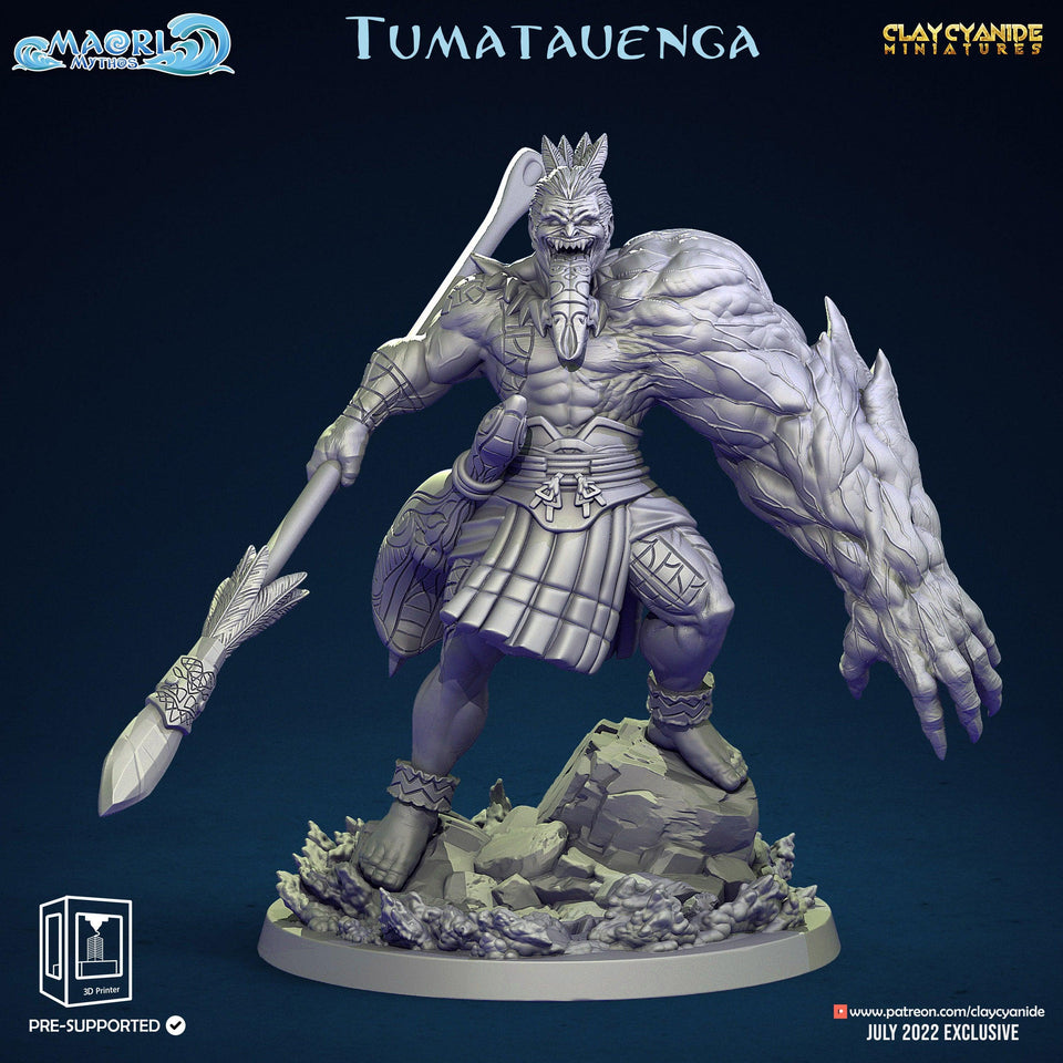 3D Printed Clay Cyanide Maori Mythos Set Ragnarok D&D - Charming Terrain