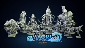 3D Printed Clay Cyanide Maori Mythos Set Ragnarok D&D - Charming Terrain