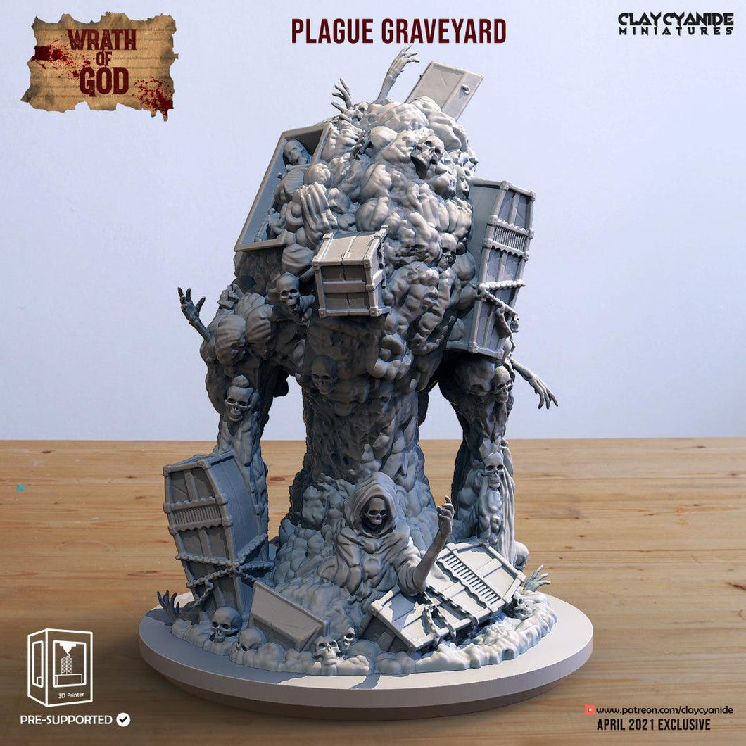 3D Printed Clay Cyanide Plague Graveyard Wrath of Gods Ragnarok D&D - Charming Terrain
