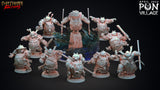 3D Printed Clay Cyanide Pon Village Pandas Tribes Factions Ragnarok D&D - Charming Terrain