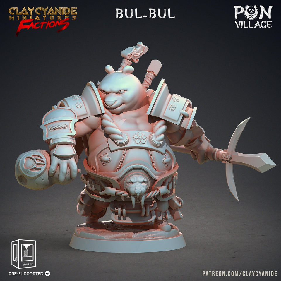 3D Printed Clay Cyanide Pon Village Pandas Tribes Factions Ragnarok D&D - Charming Terrain