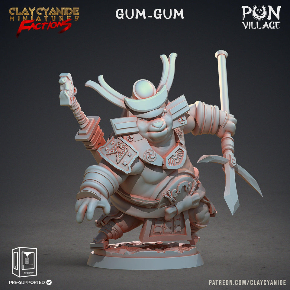 3D Printed Clay Cyanide Pon Village Pandas Tribes Factions Ragnarok D&D - Charming Terrain