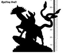 3D Printed Clay Cyanide Questing Beast The Legend of King Arthur Ragnarok D&D - Charming Terrain