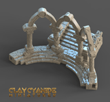 3D Printed Clay Cyanide Ruins Set 28mm-32mm Ragnarok D&D - Charming Terrain