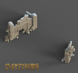 3D Printed Clay Cyanide Ruins Set 28mm-32mm Ragnarok D&D - Charming Terrain