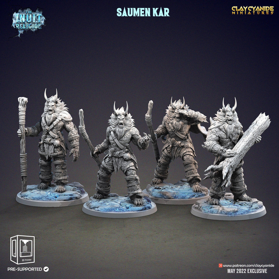 3D Printed Clay Cyanide Saumen Kar Inuit Religion Ragnarok D&D - Charming Terrain