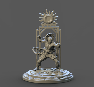3D Printed Clay Cyanide Sun Tarot Ragnarok D&D - Charming Terrain