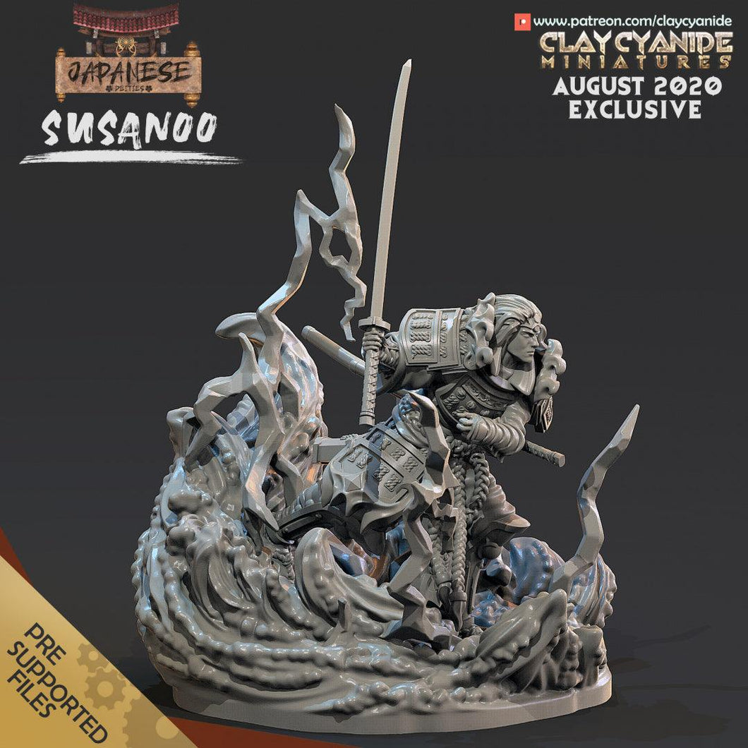 3D Printed Clay Cyanide Susanoo Japanese Deities Ragnarok D&D - Charming Terrain