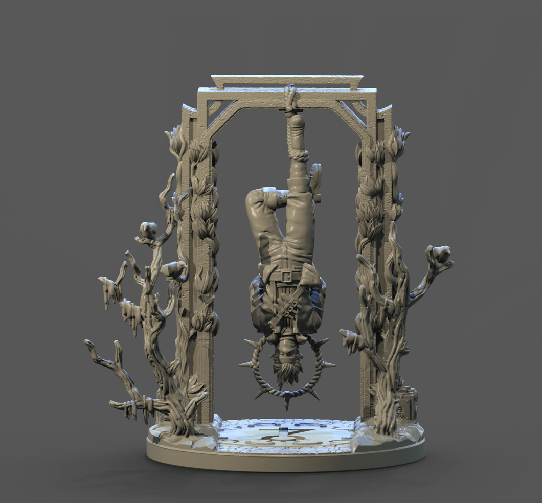 3D Printed Clay Cyanide The Hanged Man Tarot Ragnarok D&D - Charming Terrain