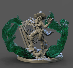 3D Printed Clay Cyanide The Magician Tarot Ragnarok D&D - Charming Terrain