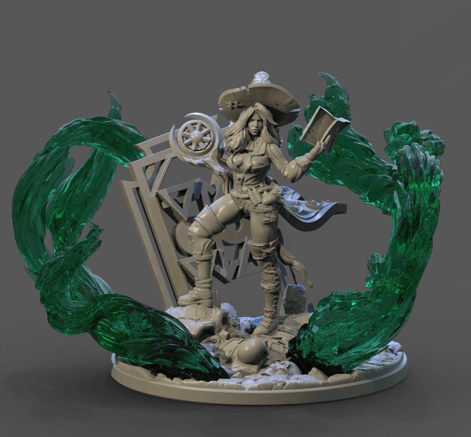3D Printed Clay Cyanide The Magician Tarot Ragnarok D&D - Charming Terrain