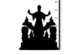 3D Printed Clay Cyanide Thot-Amon and Throne Hyborean Age Ragnarok D&D - Charming Terrain