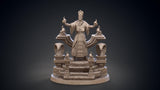 3D Printed Clay Cyanide Thot-Amon and Throne Hyborean Age Ragnarok D&D - Charming Terrain