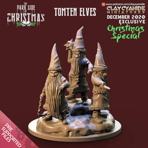 3D Printed Clay Cyanide Tomten Elves The Dark Side of Christmas 28mm-32mm Ragnarok D&D - Charming Terrain