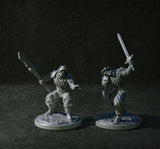 3D Printed Clay Cyanide Two Undead Soldiers 28mm-32mm Ragnarok D&D - Charming Terrain