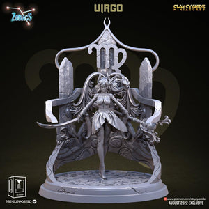 3D Printed Clay Cyanide Virgo Zodics 28mm-32mm Ragnarok D&D - Charming Terrain