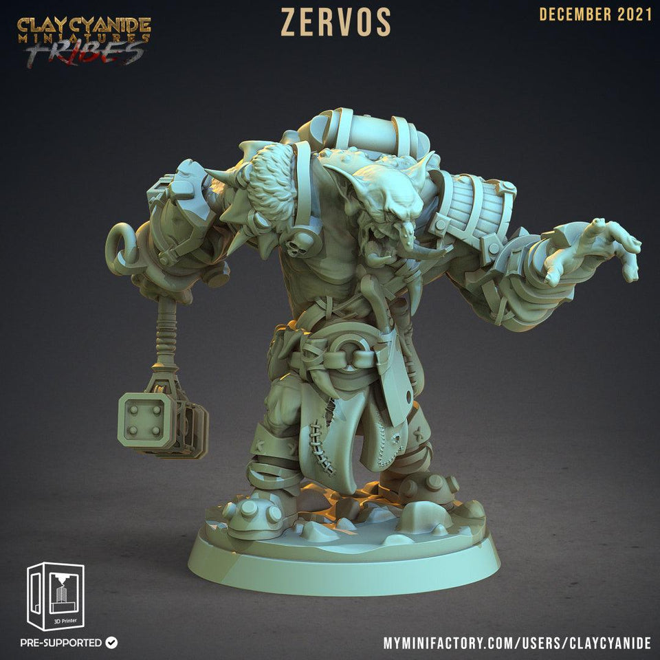 3D Printed Clay Cyanide War Trolls Tribes Factions Ragnarok D&D - Charming Terrain