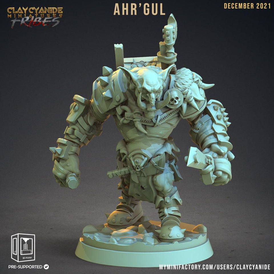 3D Printed Clay Cyanide War Trolls Tribes Factions Ragnarok D&D - Charming Terrain