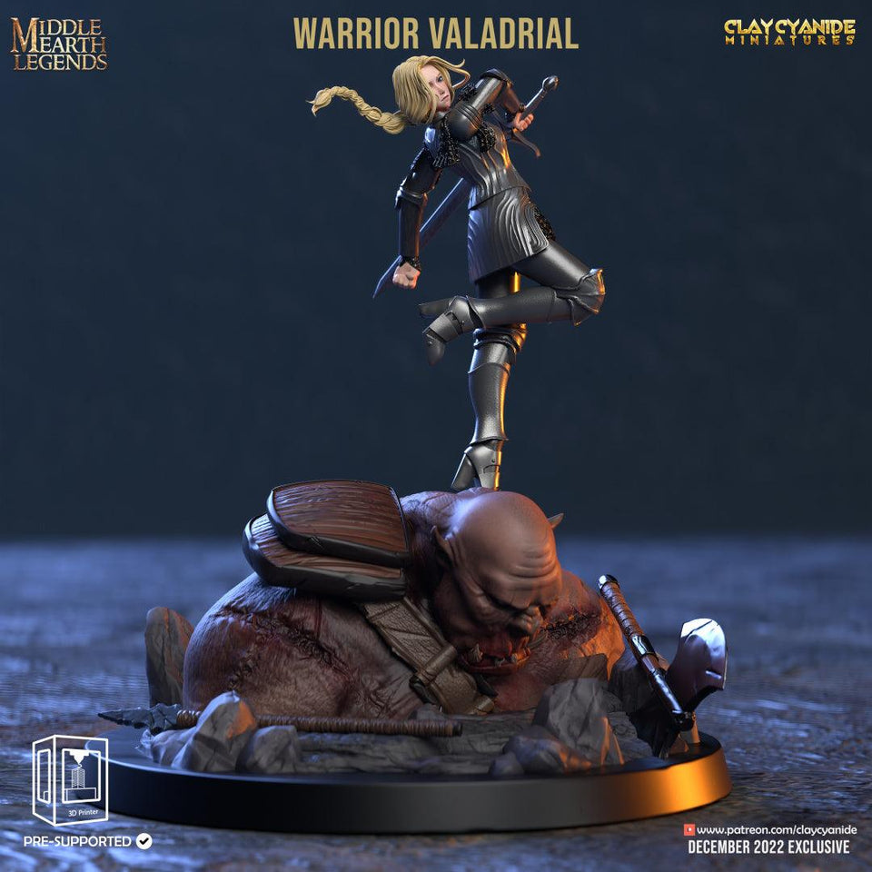 3D Printed Clay Cyanide Warrior Valadrial Middle Earth Legends D&D - Charming Terrain