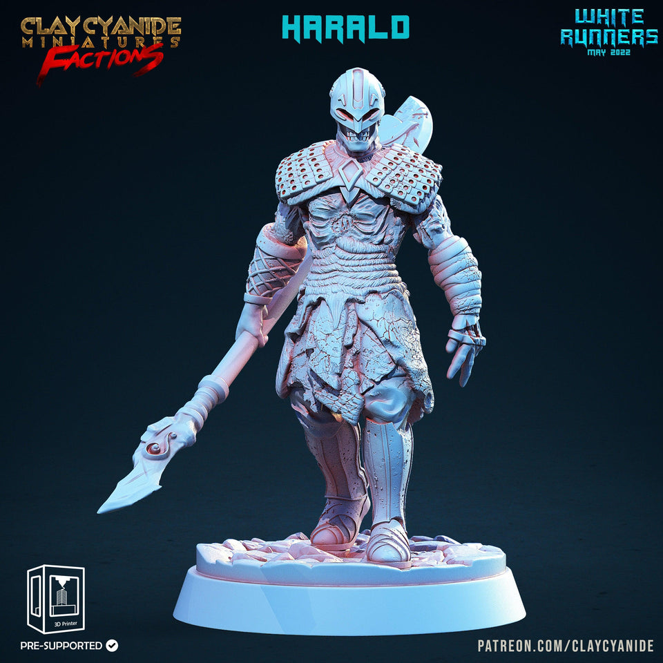 3D Printed Clay Cyanide White Runners Factions Tribes Ragnarok D&D - Charming Terrain