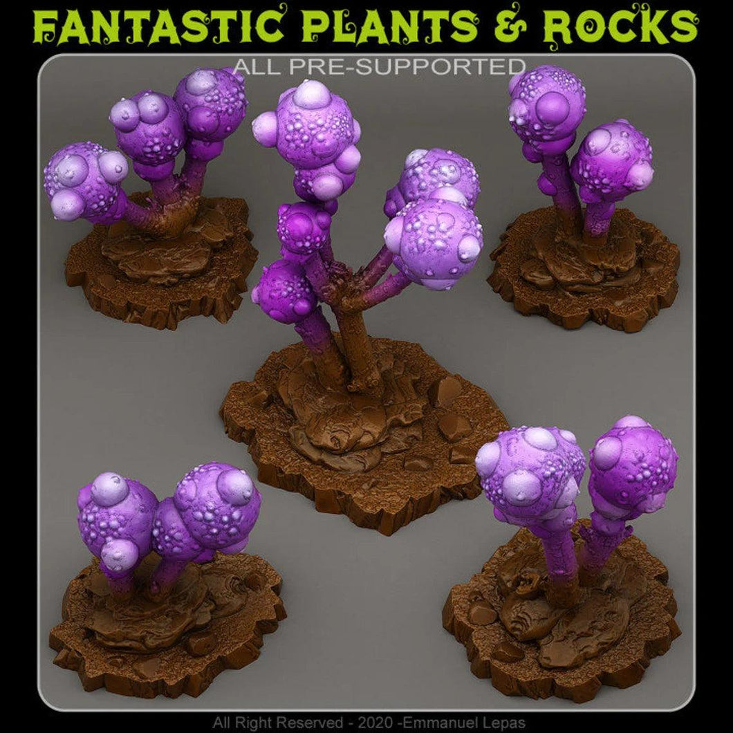 3D Printed Fantastic Plants and Rocks Alien Bulbs 28mm - 32mm D&D Wargaming - Charming Terrain