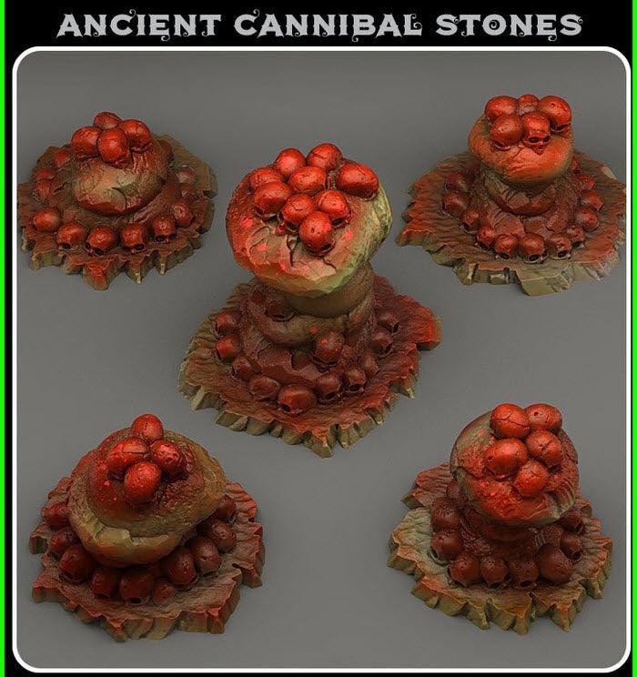 3D Printed Fantastic Plants and Rocks Ancient Cannibal Stones 28mm - 32mm D&D Wargaming - Charming Terrain