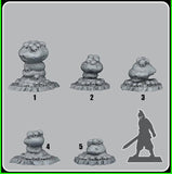 3D Printed Fantastic Plants and Rocks Ancient Cannibal Stones 28mm - 32mm D&D Wargaming - Charming Terrain