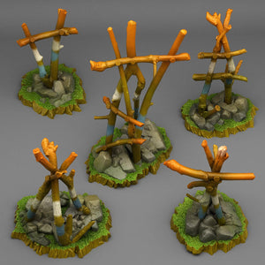 3D Printed Fantastic Plants and Rocks Ancient Tribal Ruins 28mm - 32mm D&D Wargaming - Charming Terrain