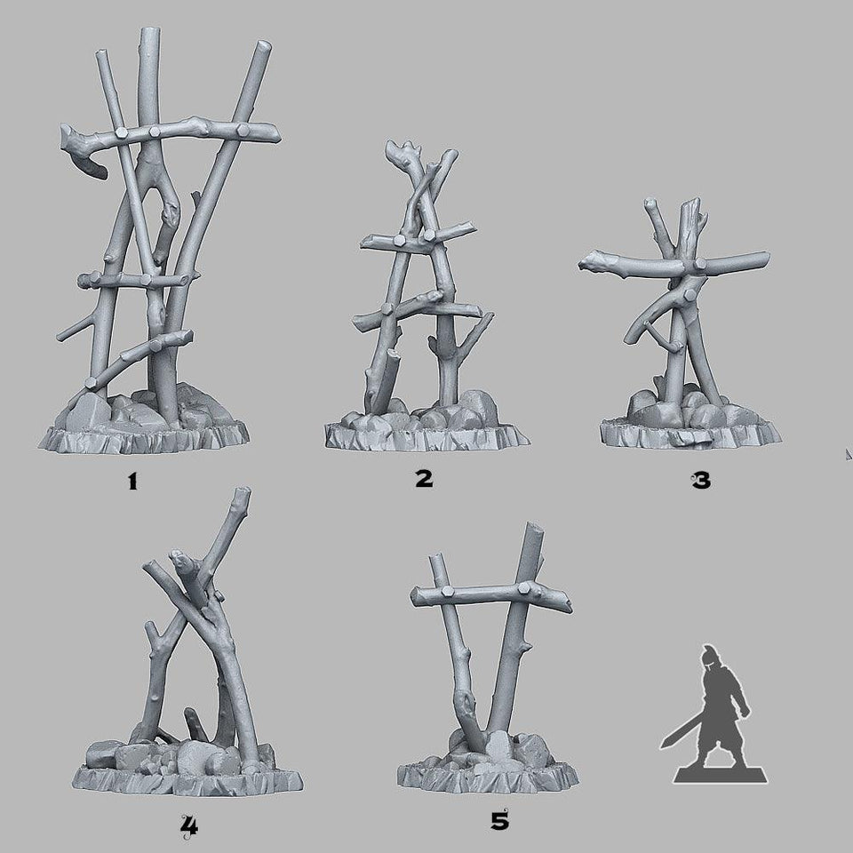 3D Printed Fantastic Plants and Rocks Ancient Tribal Ruins 28mm - 32mm D&D Wargaming - Charming Terrain