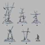 3D Printed Fantastic Plants and Rocks Ancient Tribal Ruins 28mm - 32mm D&D Wargaming - Charming Terrain