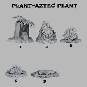 3D Printed Fantastic Plants and Rocks Aztec Plant 28mm - 32mm D&D Wargaming - Charming Terrain